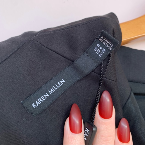 NEW! Karen Millen Black & White Wool Blend Contrast Dress, Size 4 - Picture 8 of 8